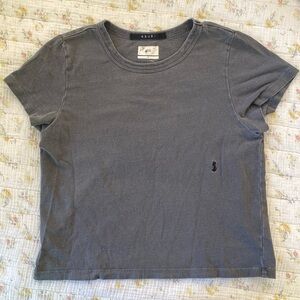 KSUBI small grey crop tee